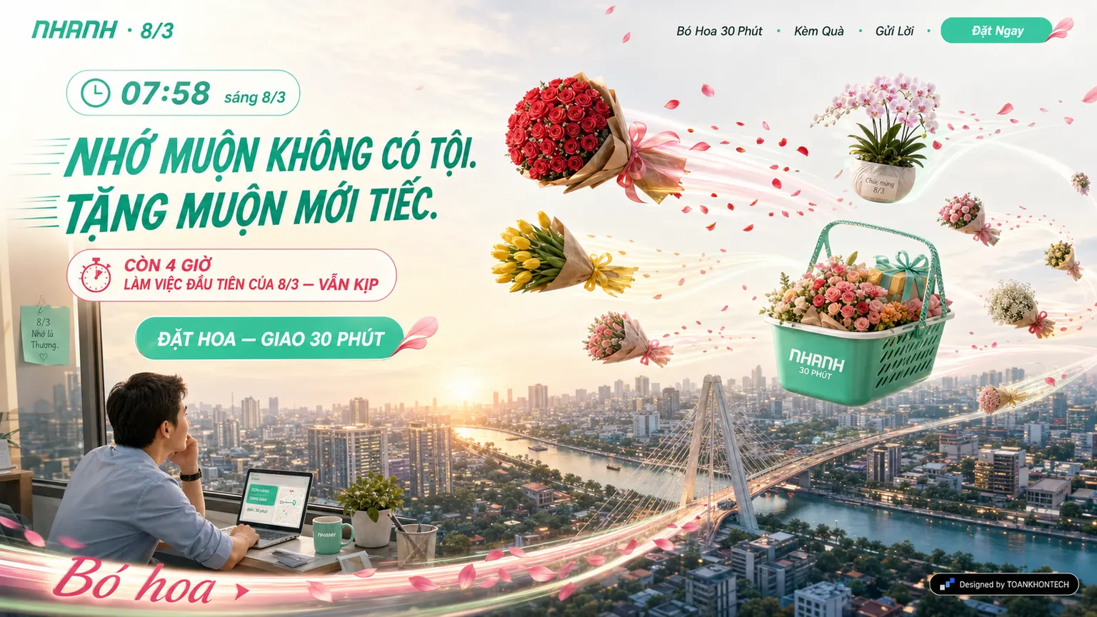 NHANH · 8/3 opening interface — a seasonal campaign microsite