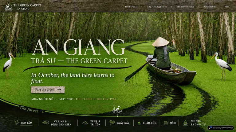 AN GIANG — THE GREEN CARPET — In October, the land here learns to float.