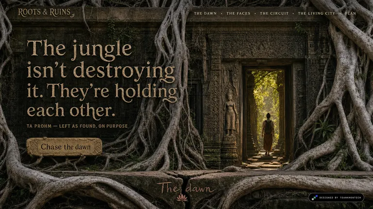 ROOTS & RUINS — The jungle isn't destroying it. They're holding each other.