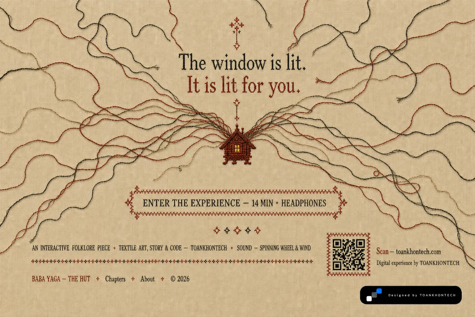 BABA YAGA website concept artboard focused on closing invitation