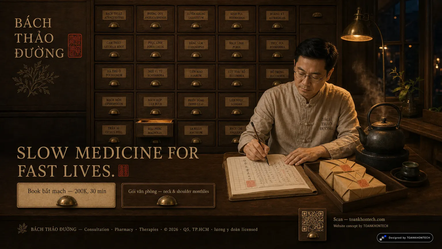 BÁCH THẢO ĐƯỜNG website concept artboard focused on closing invitation