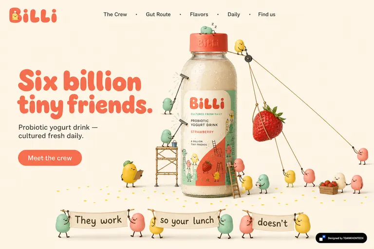 Billi — Probiotic yogurt drink — cultured fresh daily.