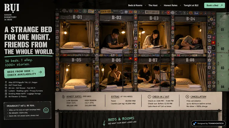 BỤI — 36 beds. 1 alley. 1000+ stories.