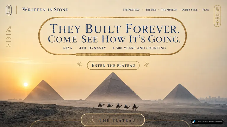 WRITTEN IN STONE — They built forever. Come see how it's going.