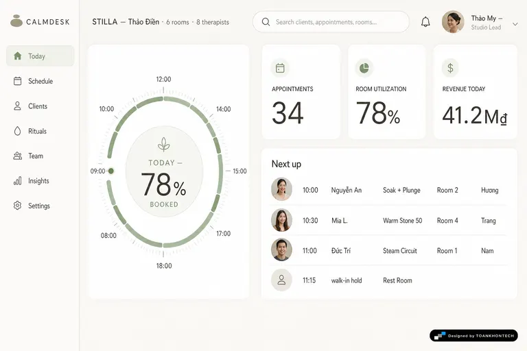 CALMDESK — STILLA — Thảo Điền · 6 rooms · 8 therapists