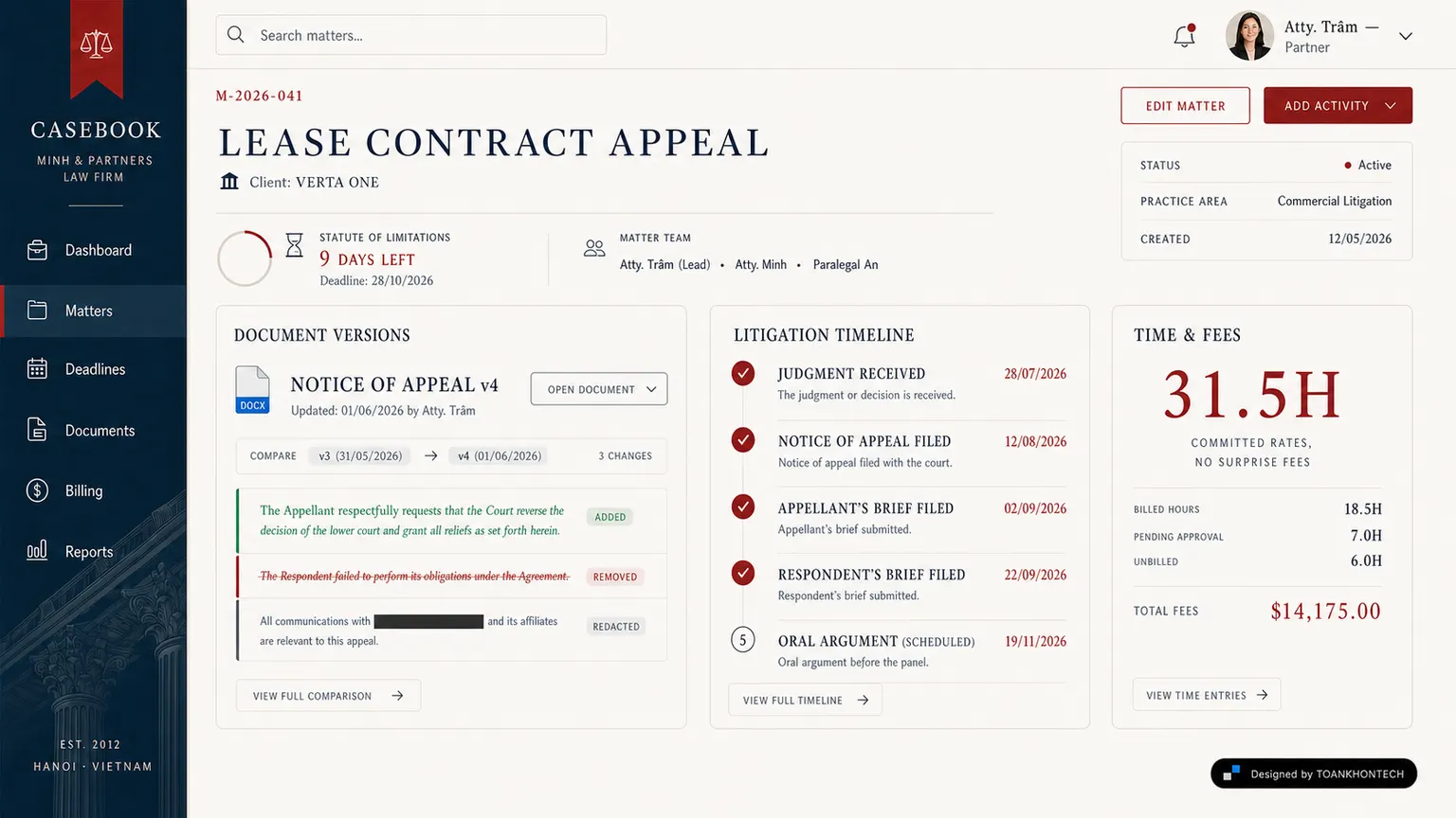 CASEBOOK website concept artboard focused on source record