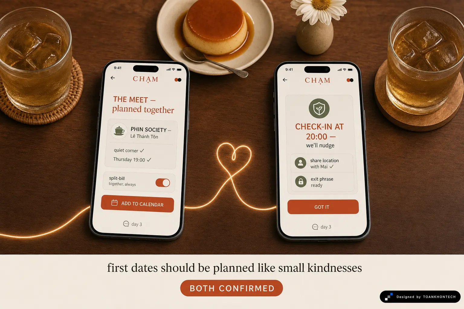 CHẠM website concept artboard focused on meet