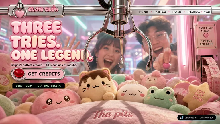 CLAW CLUB — Saigon's softest arcade — 48 machines of maybe.