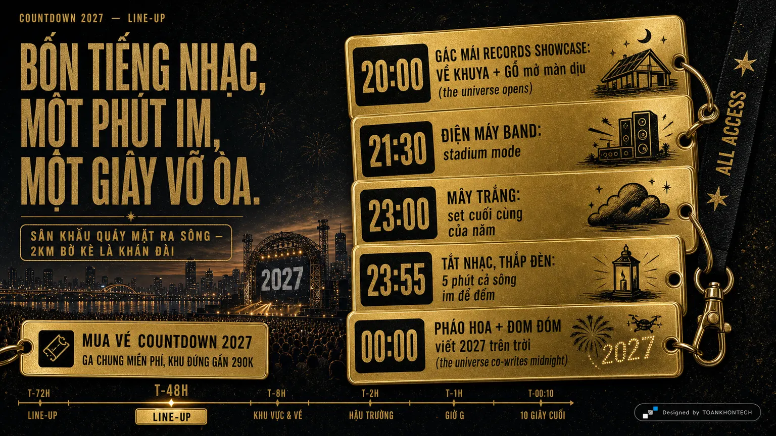 ENCORE · COUNTDOWN 2027 website concept artboard focused on lineup