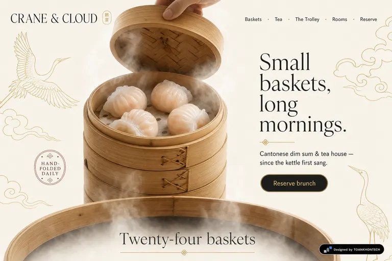 CRANE & CLOUD — Cantonese dim sum & tea house — since the kettle first sang.