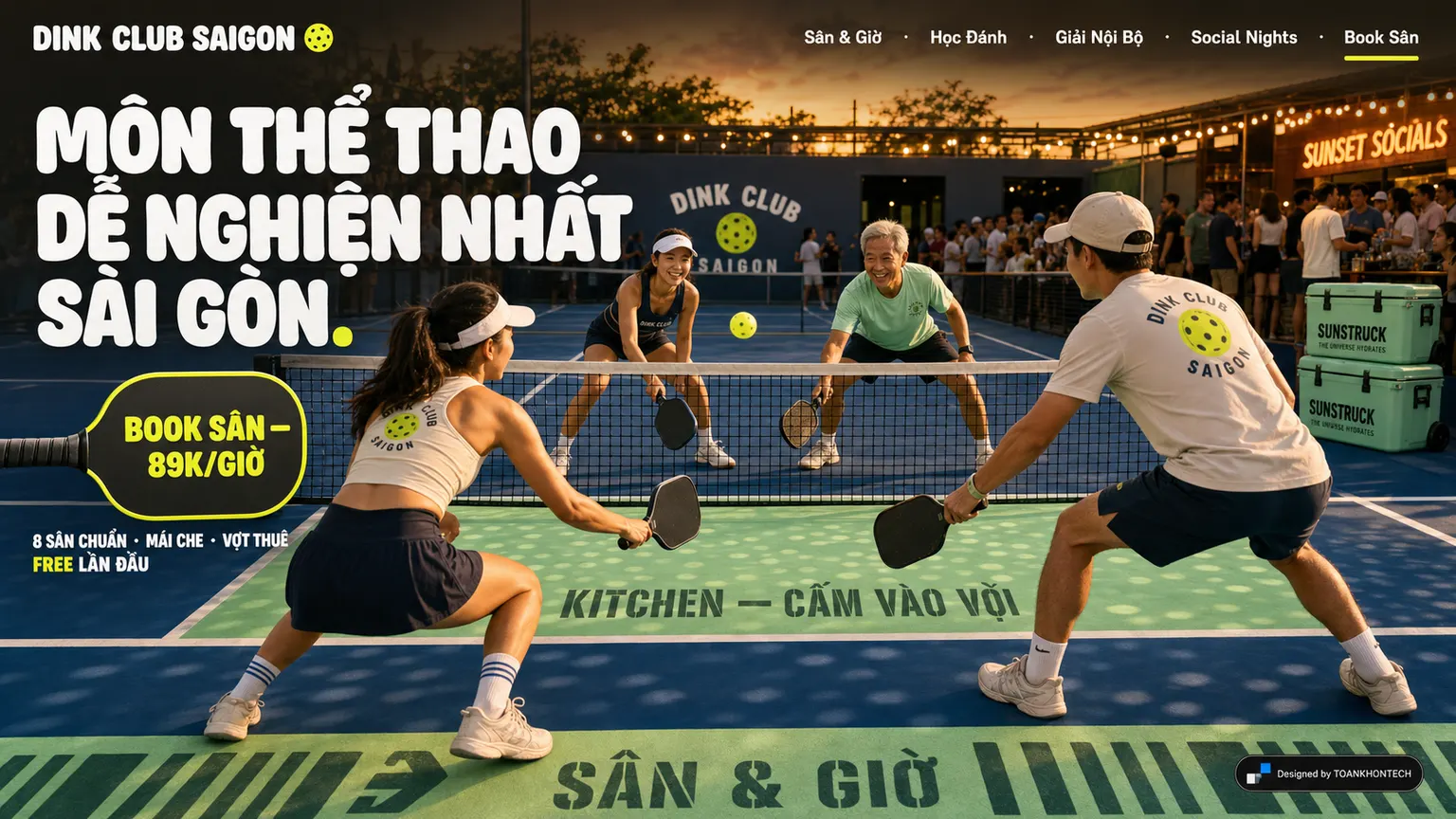 DINK CLUB SAIGON opening interface — a membership and community platform