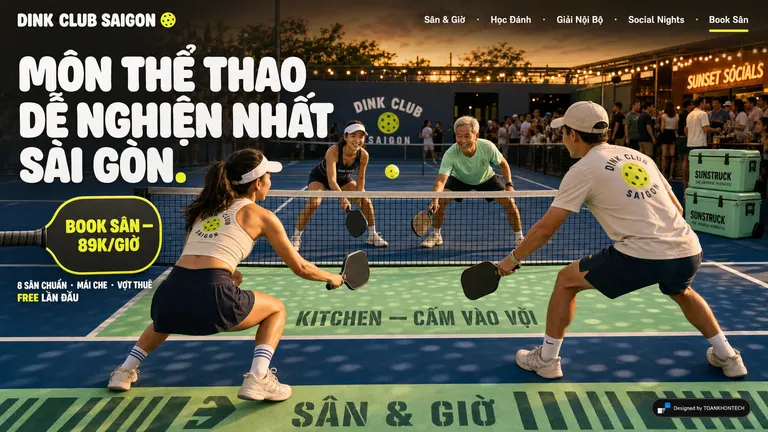 DINK CLUB SAIGON — Môn thể thao dễ nghiện nhất Sài Gòn.