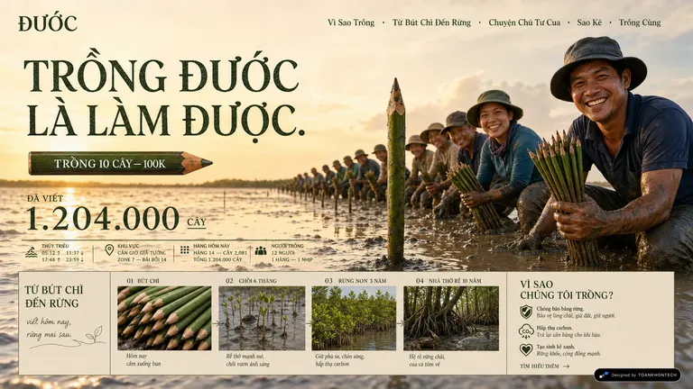ĐƯỚC — Trồng đước là làm được.