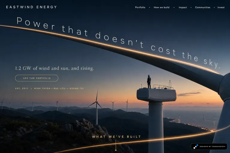 EASTWIND ENERGY — 1.2 GW of wind and sun, and rising.