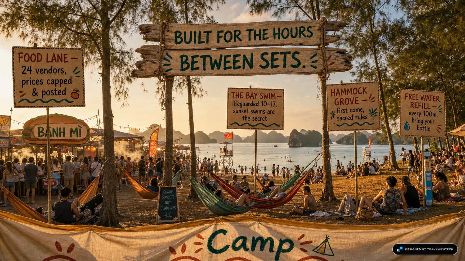 ECHO BAY FESTIVAL website concept artboard focused on thefield