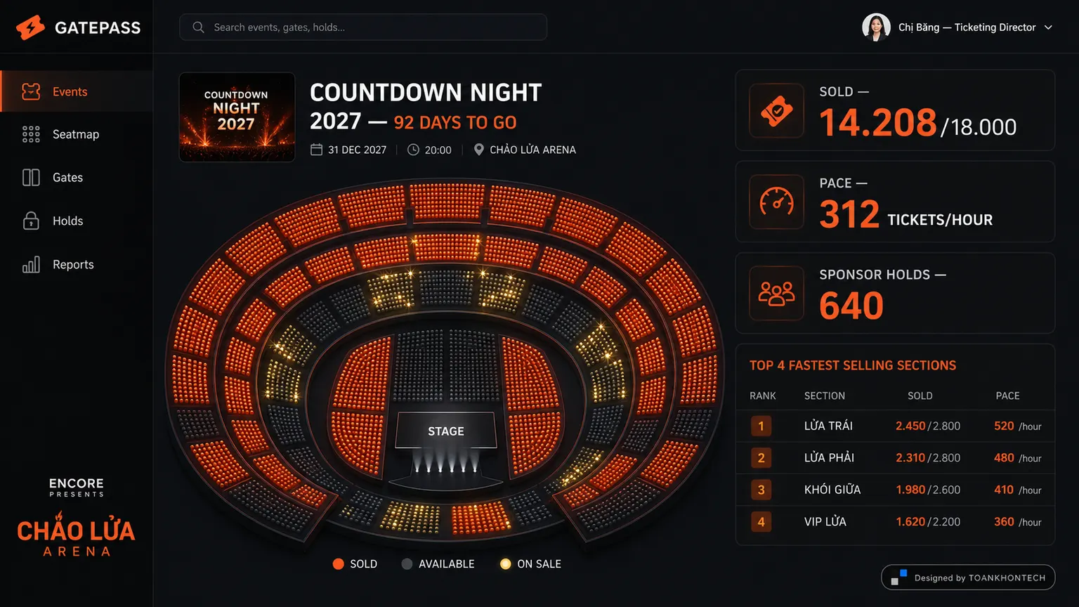 GATEPASS opening interface — an operations software website