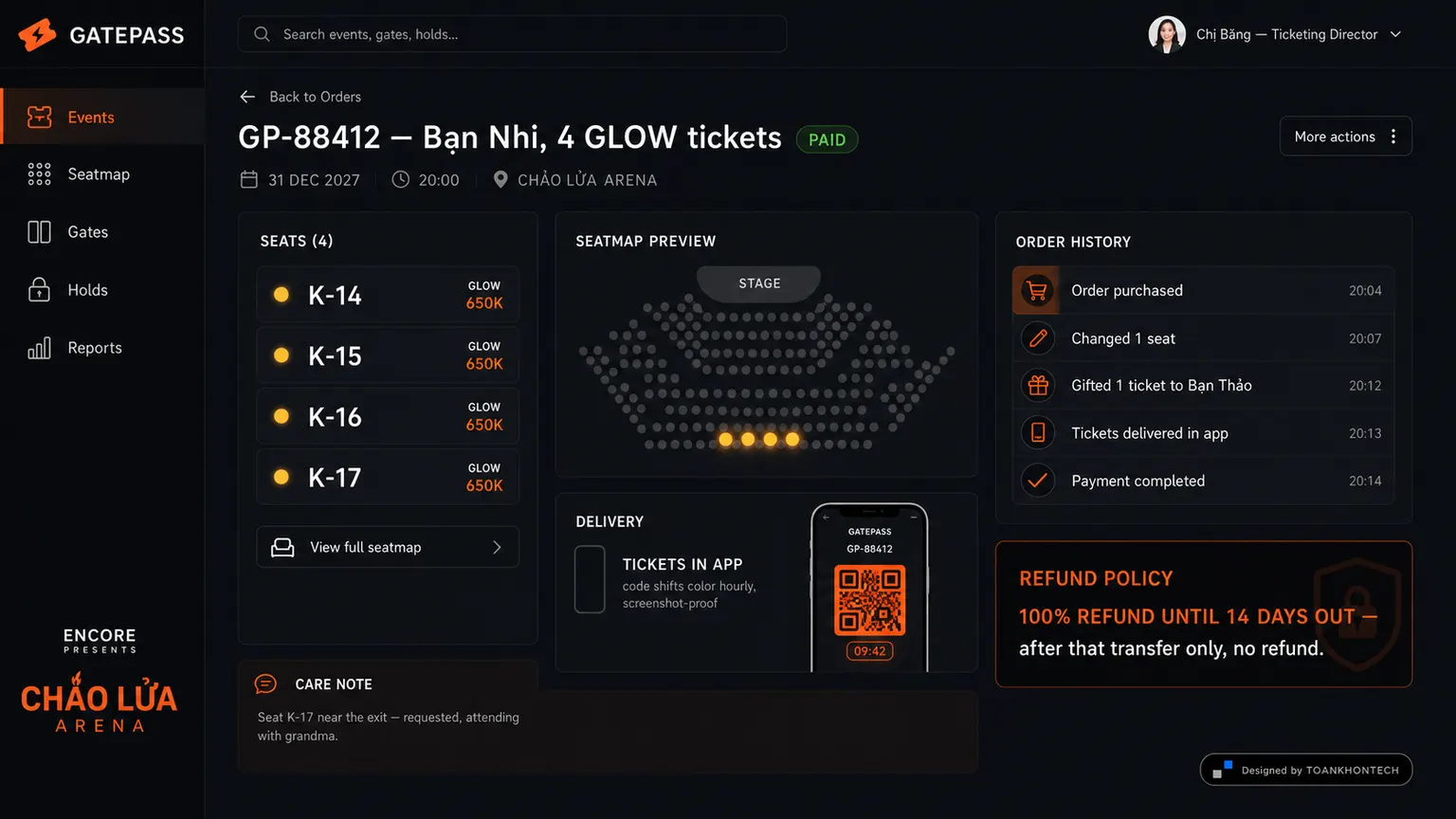 GATEPASS website concept artboard focused on source record