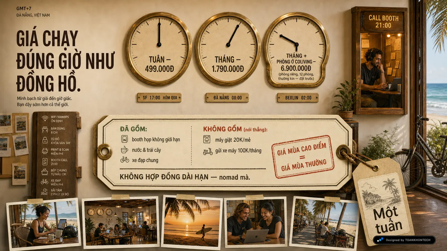 GMT+7 website concept artboard focused on pricing