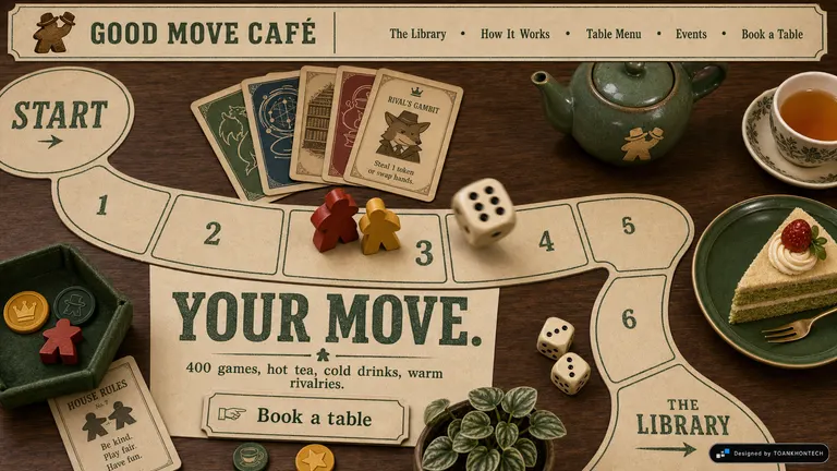 GOOD MOVE CAFÉ — 400 games, hot tea, cold drinks, warm rivalries.