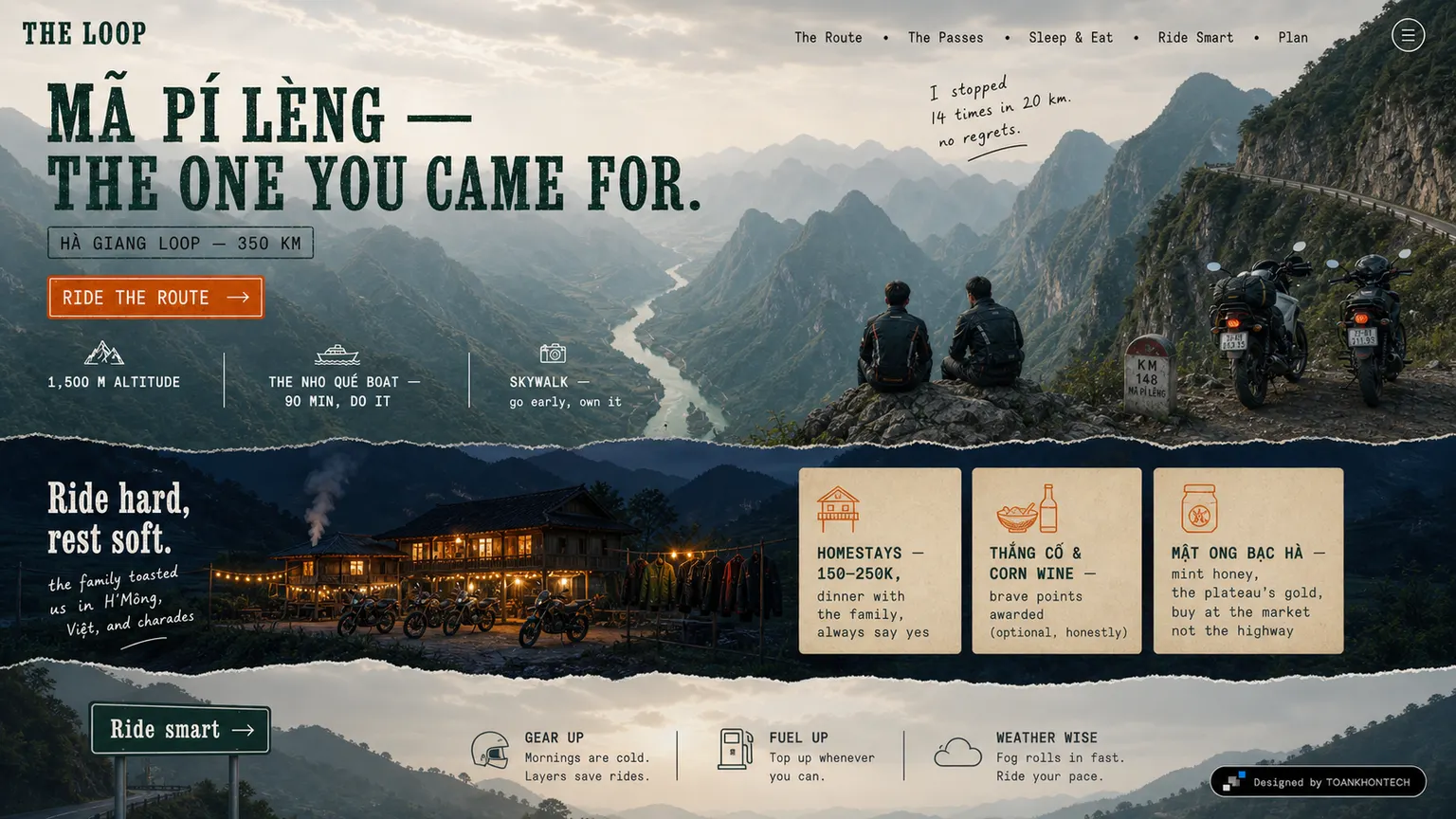 THE LOOP website concept artboard focused on sleepeat