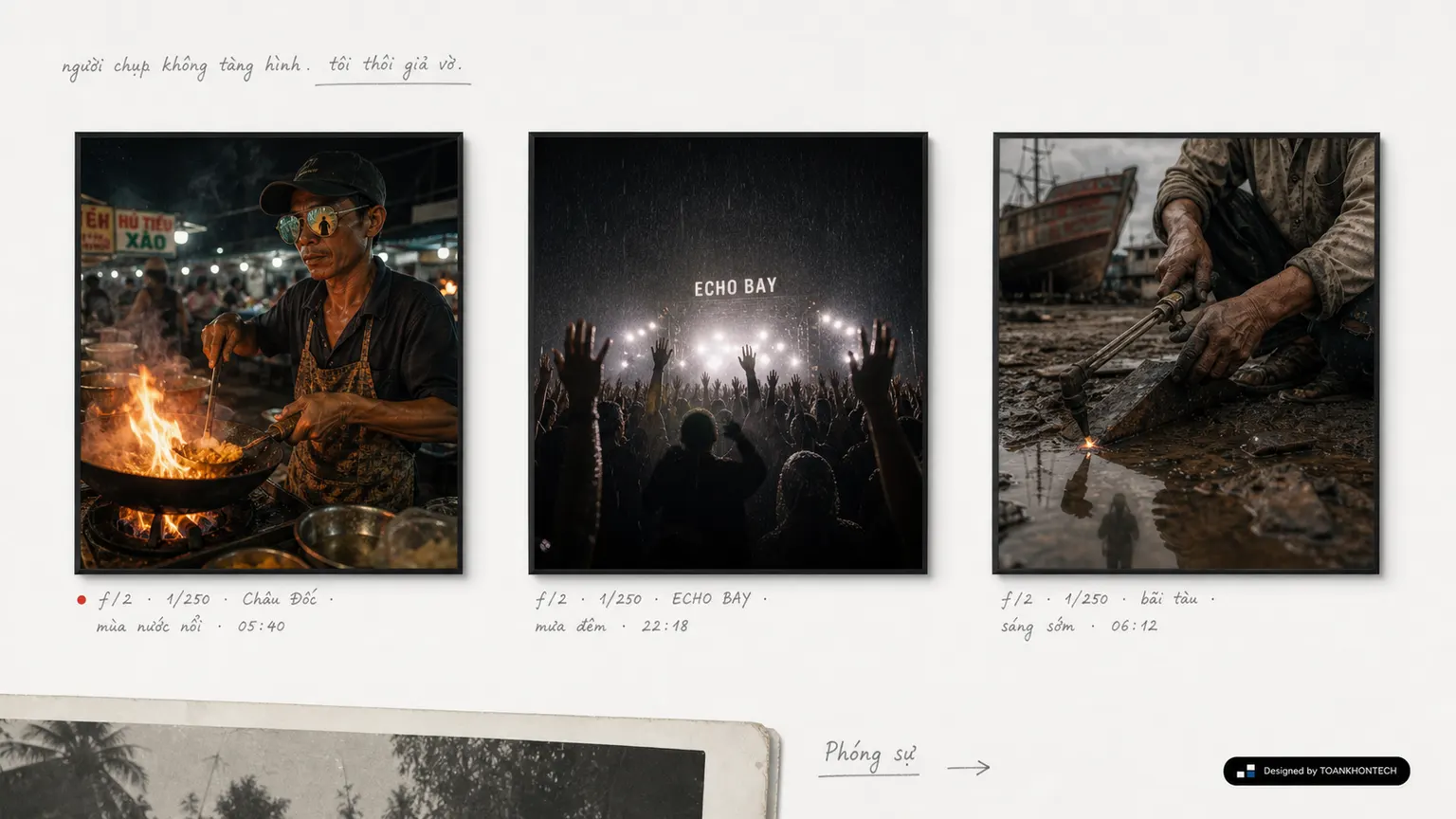 HẢI ĐĂNG website concept artboard focused on selectedwork