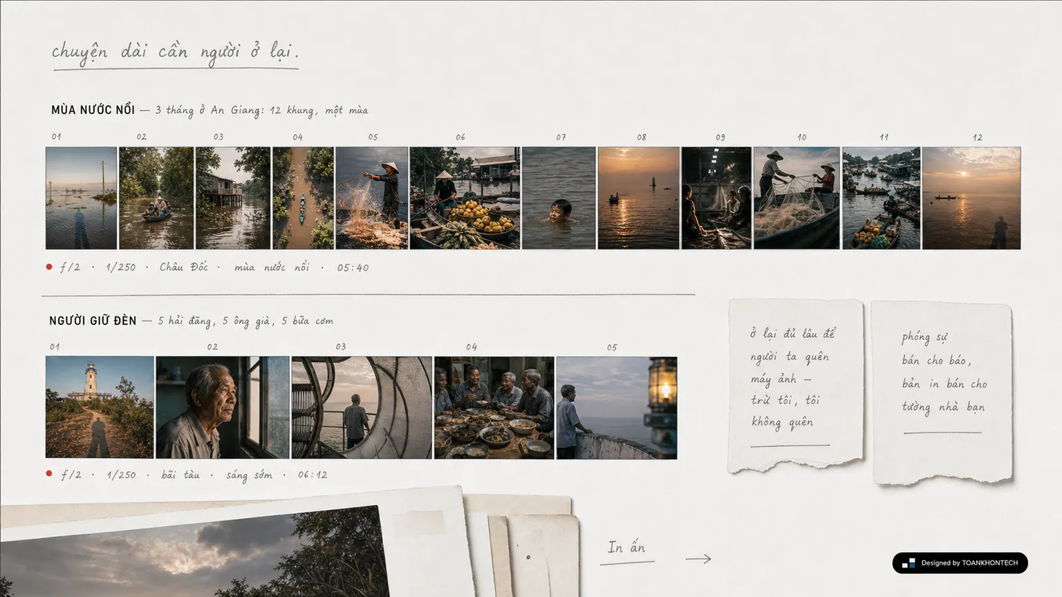 HẢI ĐĂNG website concept artboard focused on photoessays