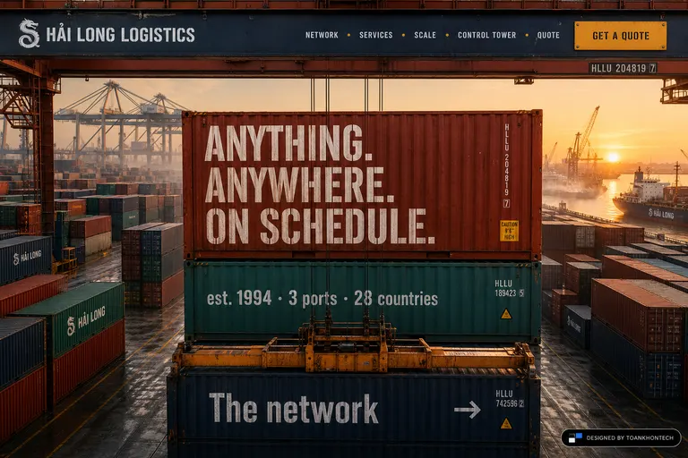 HẢI LONG LOGISTICS — est. 1994 · 3 ports · 28 countries