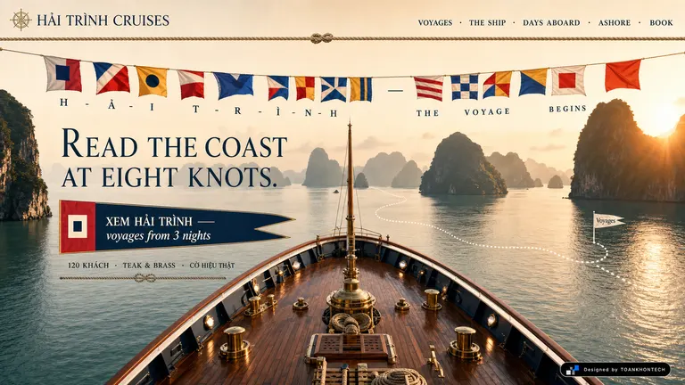 HẢI TRÌNH CRUISES — Read the coast at eight knots.