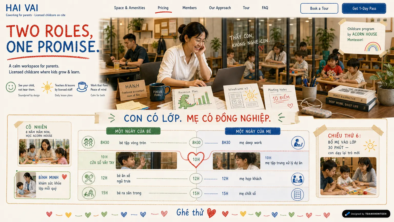 HAI VAI website concept artboard focused on community