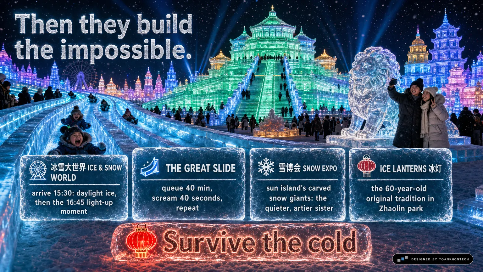 哈尔滨 — THE ICE CITY website concept artboard focused on festival