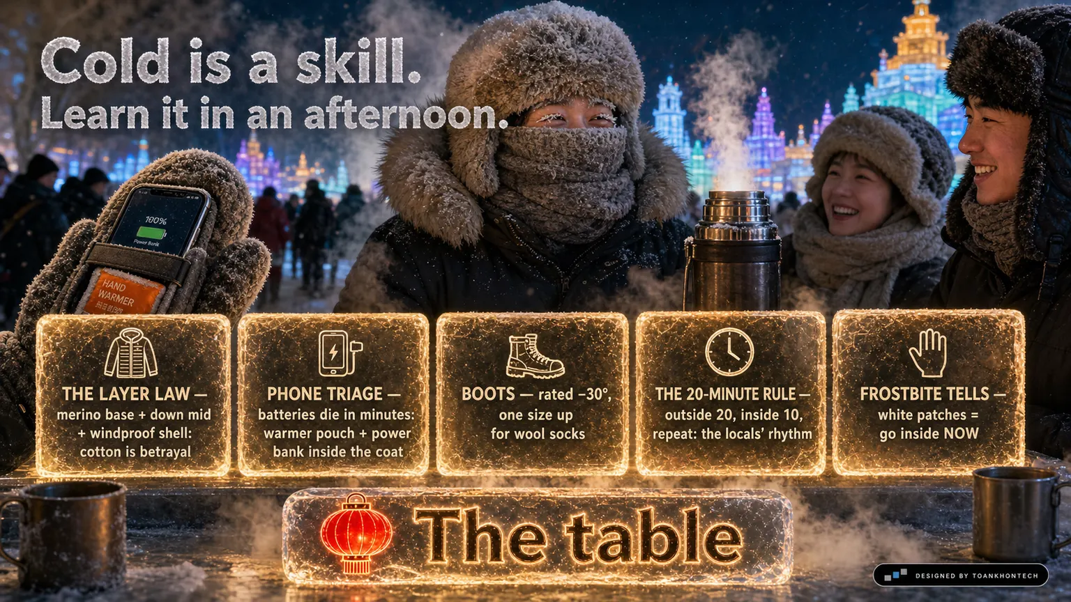 哈尔滨 — THE ICE CITY website concept artboard focused on survive