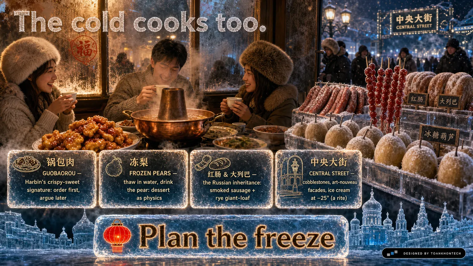 哈尔滨 — THE ICE CITY website concept artboard focused on thetable
