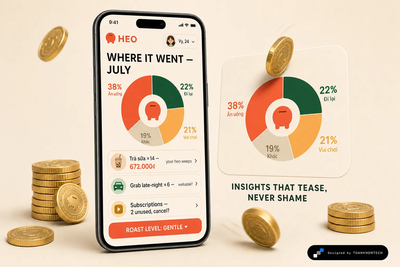 HEO website concept artboard focused on insights