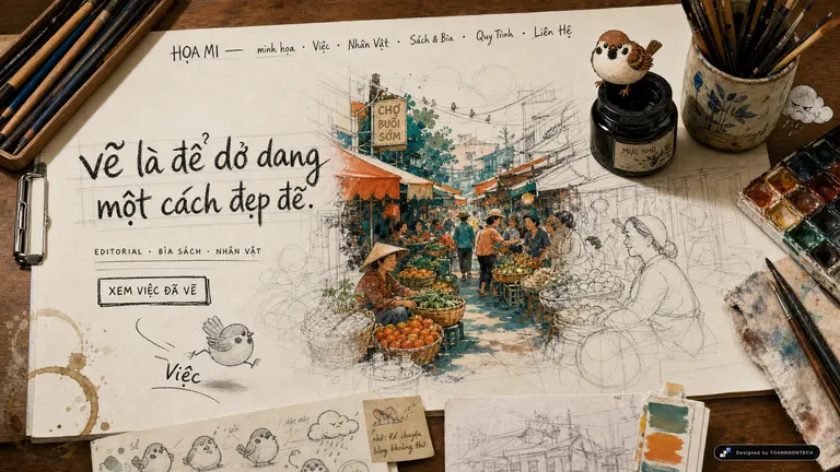 HỌA MI — Vẽ là để dở dang một cách đẹp đẽ.