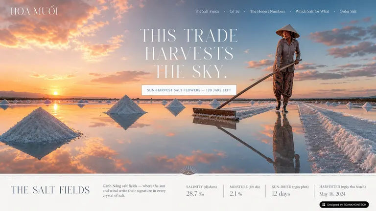 HOA MUỐI — This trade harvests the sky.
