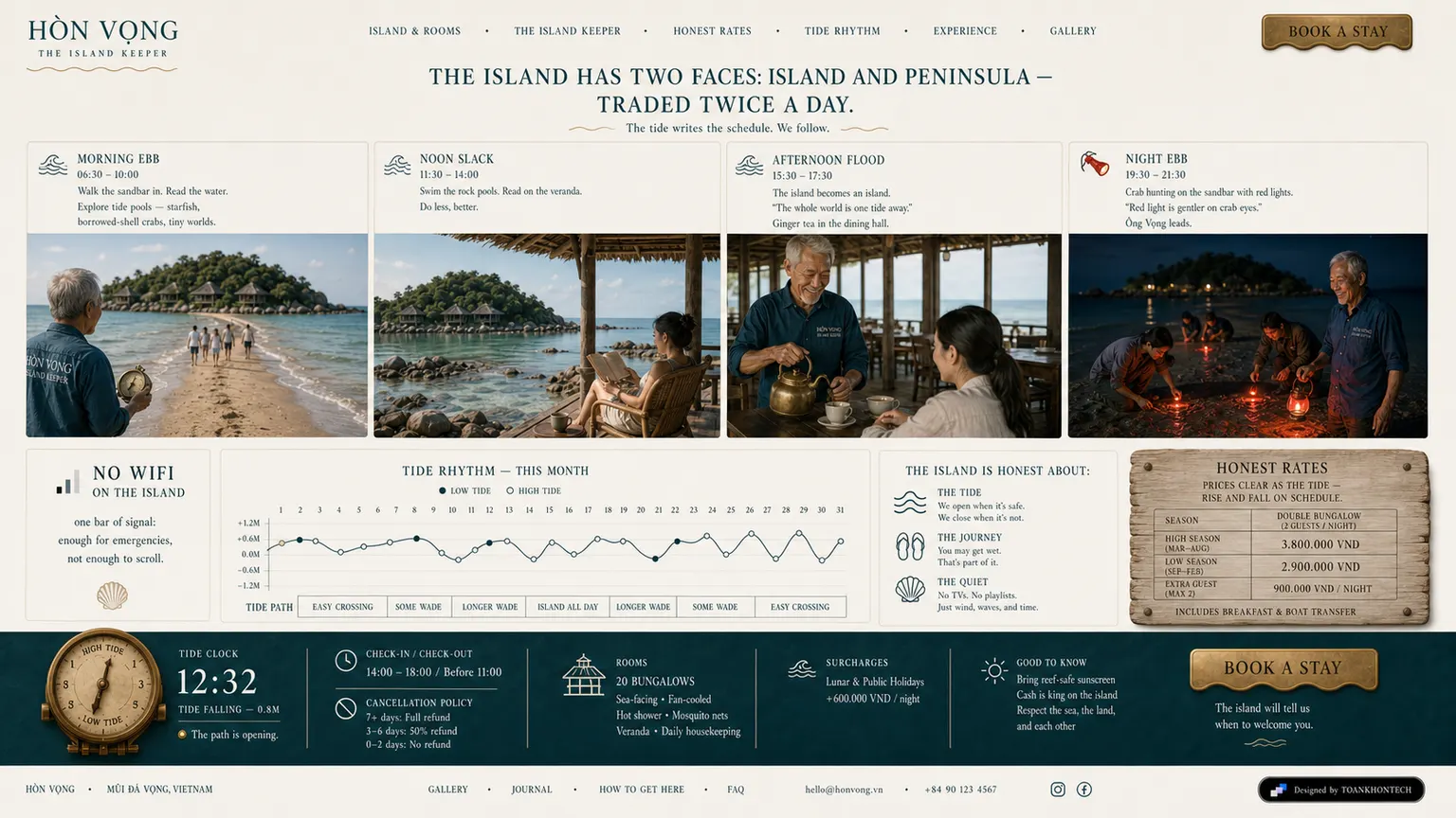 HÒN VỌNG website concept artboard focused on local context
