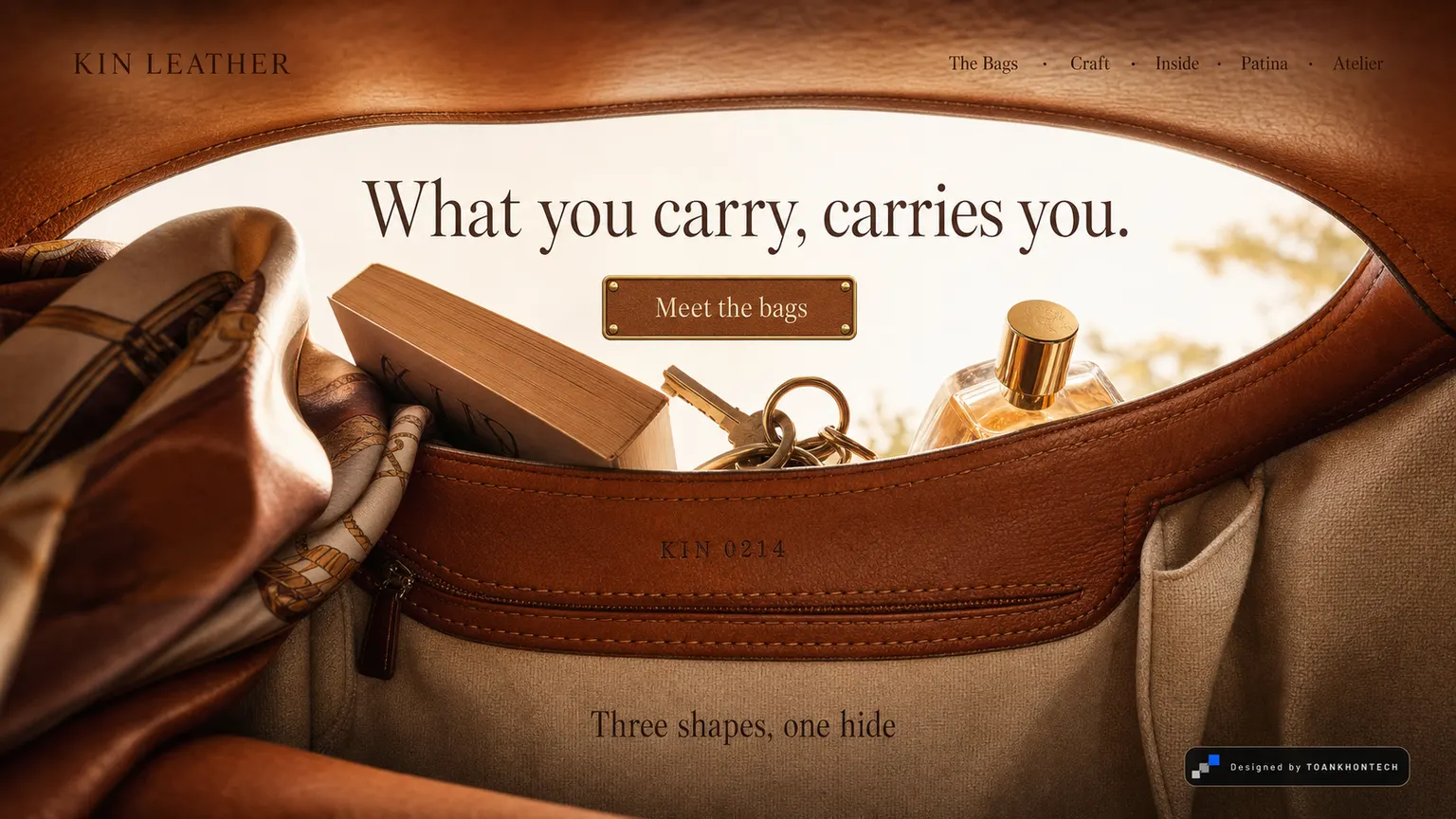 KIN LEATHER — Three shapes, one hide.