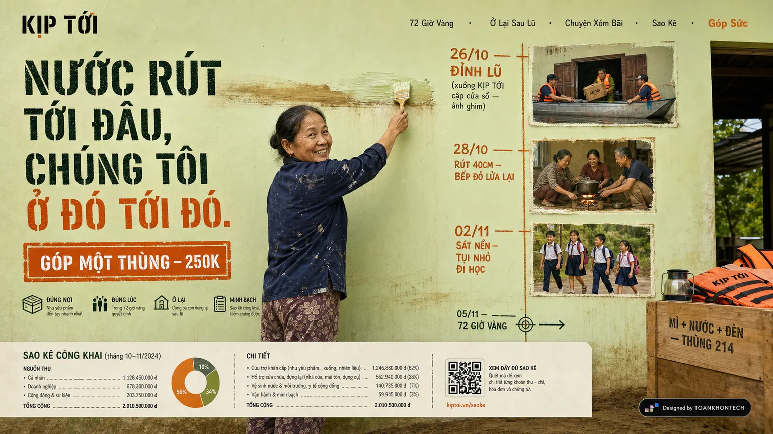 KỊP TỚI opening interface — a social-impact platform