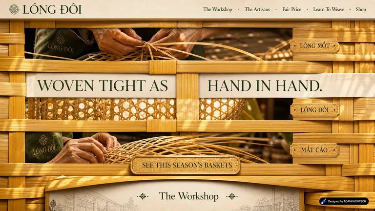 LÓNG ĐÔI — Woven tight as hand in hand.