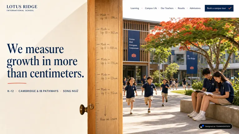 LOTUS RIDGE INTERNATIONAL SCHOOL — We measure growth in more than centimeters.