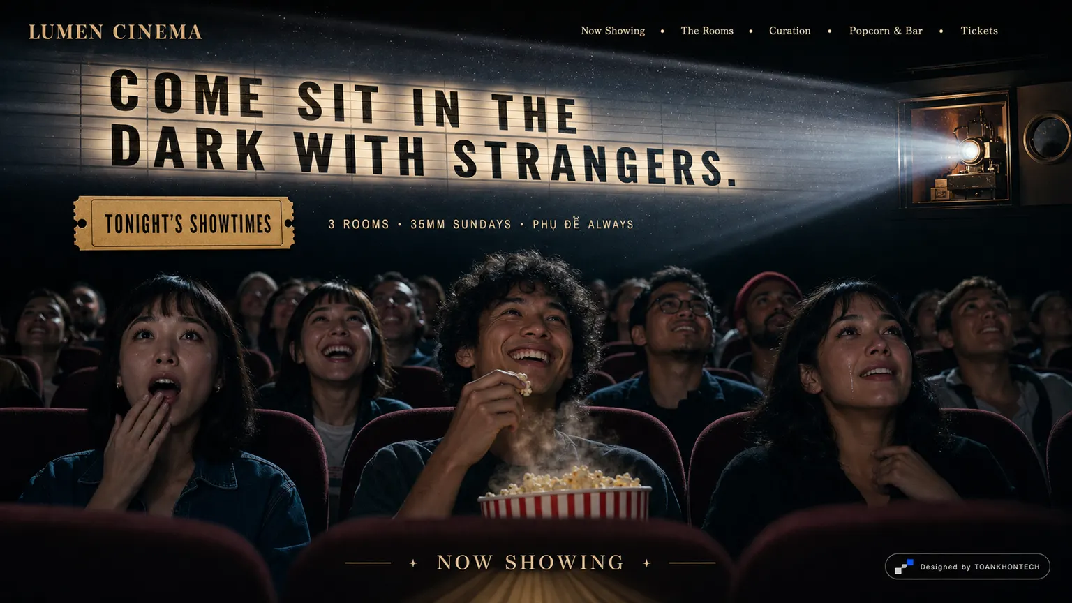 LUMEN CINEMA opening interface — an event and community website