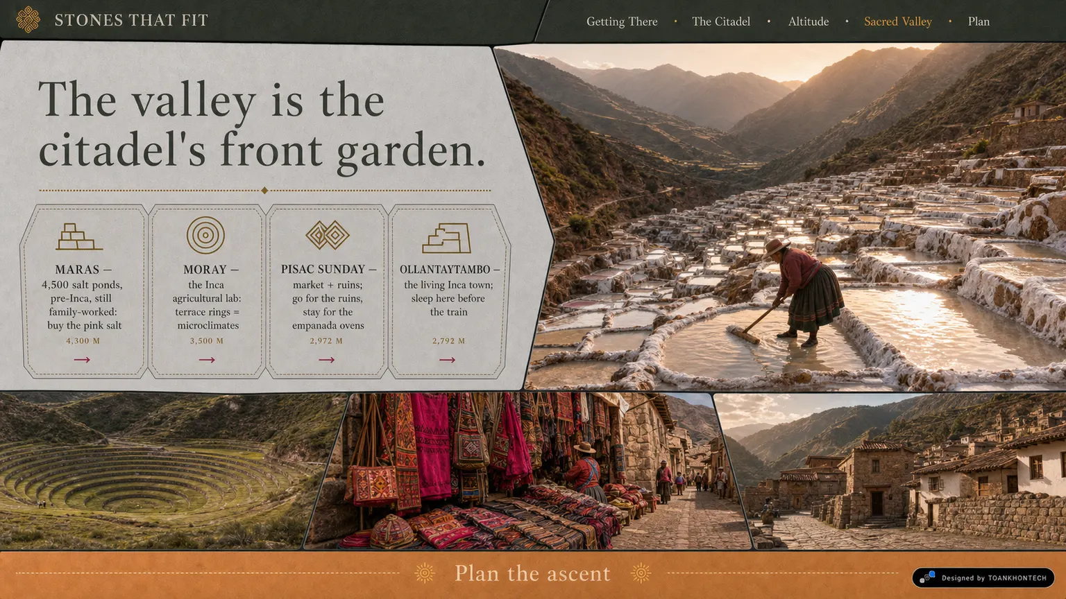 STONES THAT FIT website concept artboard focused on sacredvalley