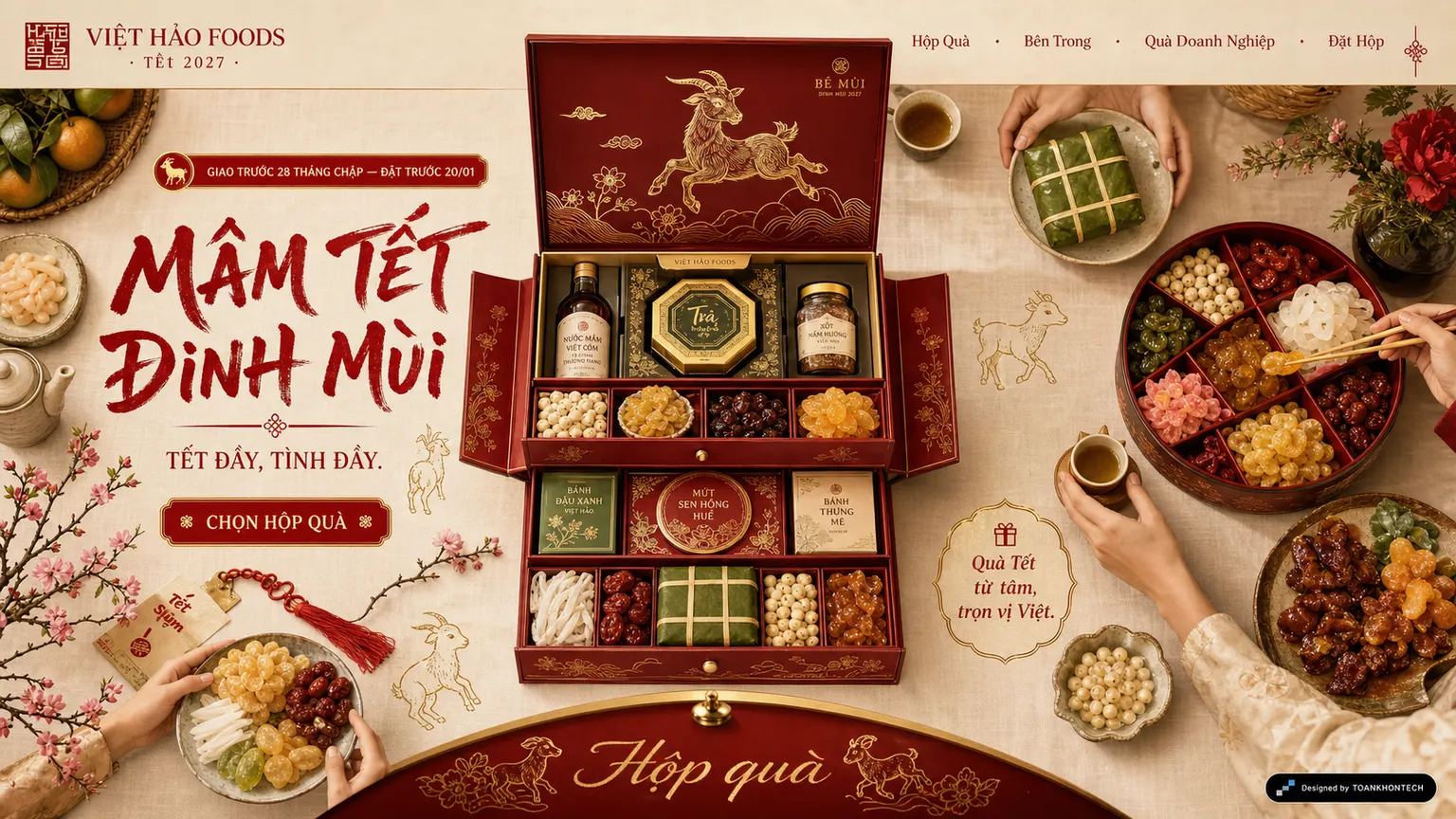 VIỆT HẢO FOODS · TẾT 2027 — Tết đầy, tình đầy.