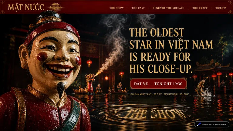 MẶT NƯỚC — The oldest star in Việt Nam is ready for his close-up.