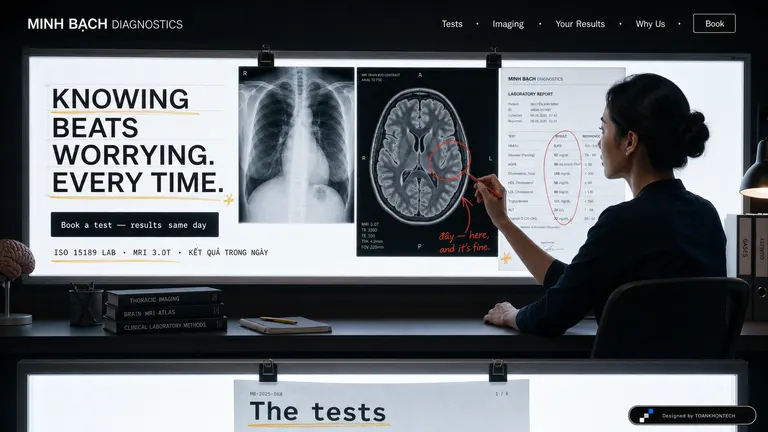 MINH BẠCH DIAGNOSTICS — Knowing beats worrying. Every time.