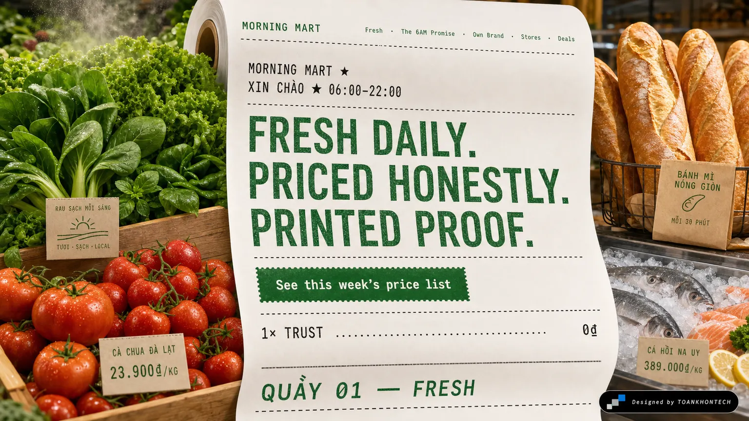 MORNING MART opening interface — an editorial fashion retail website
