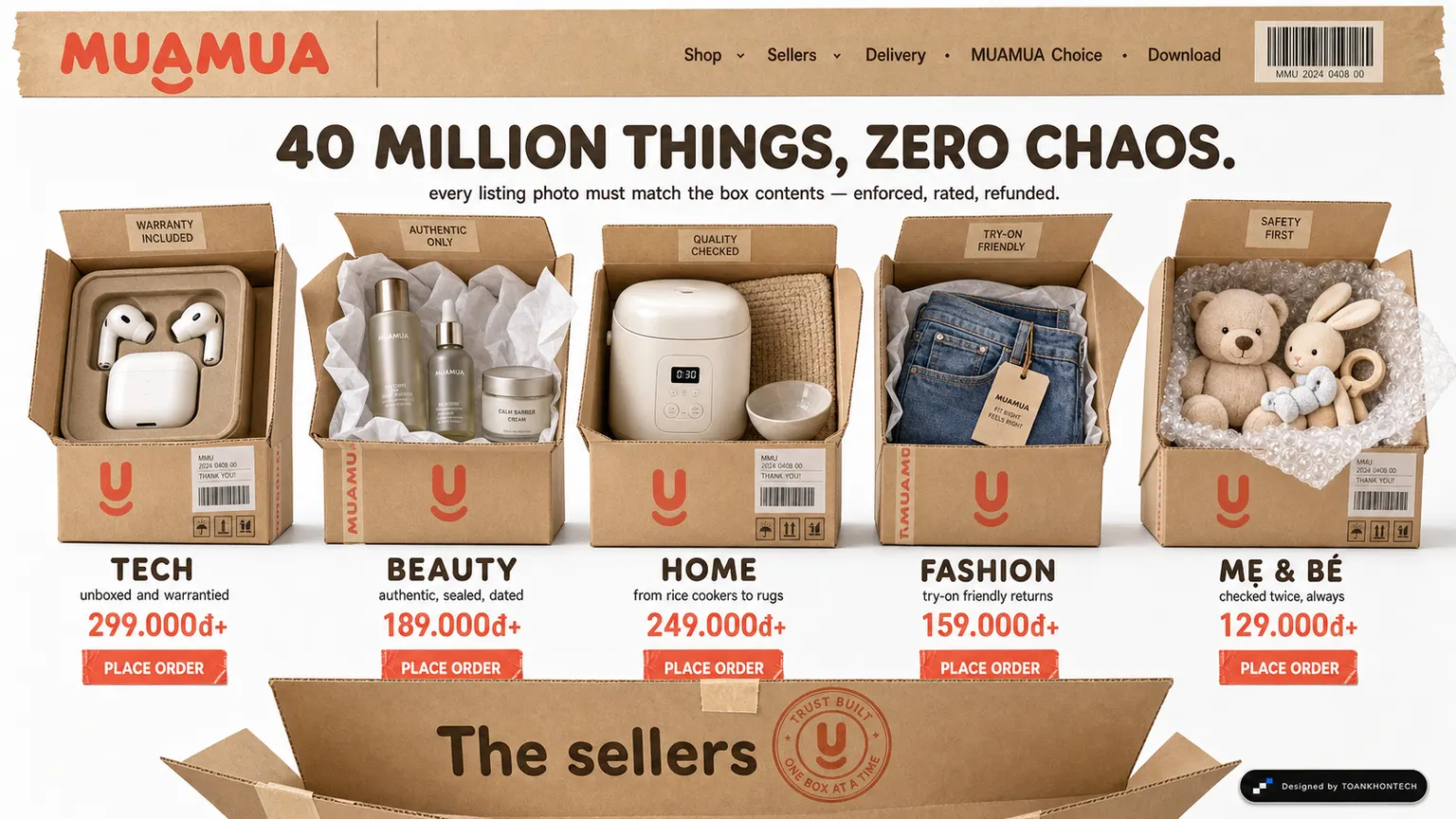 MUAMUA website concept artboard focused on aisles