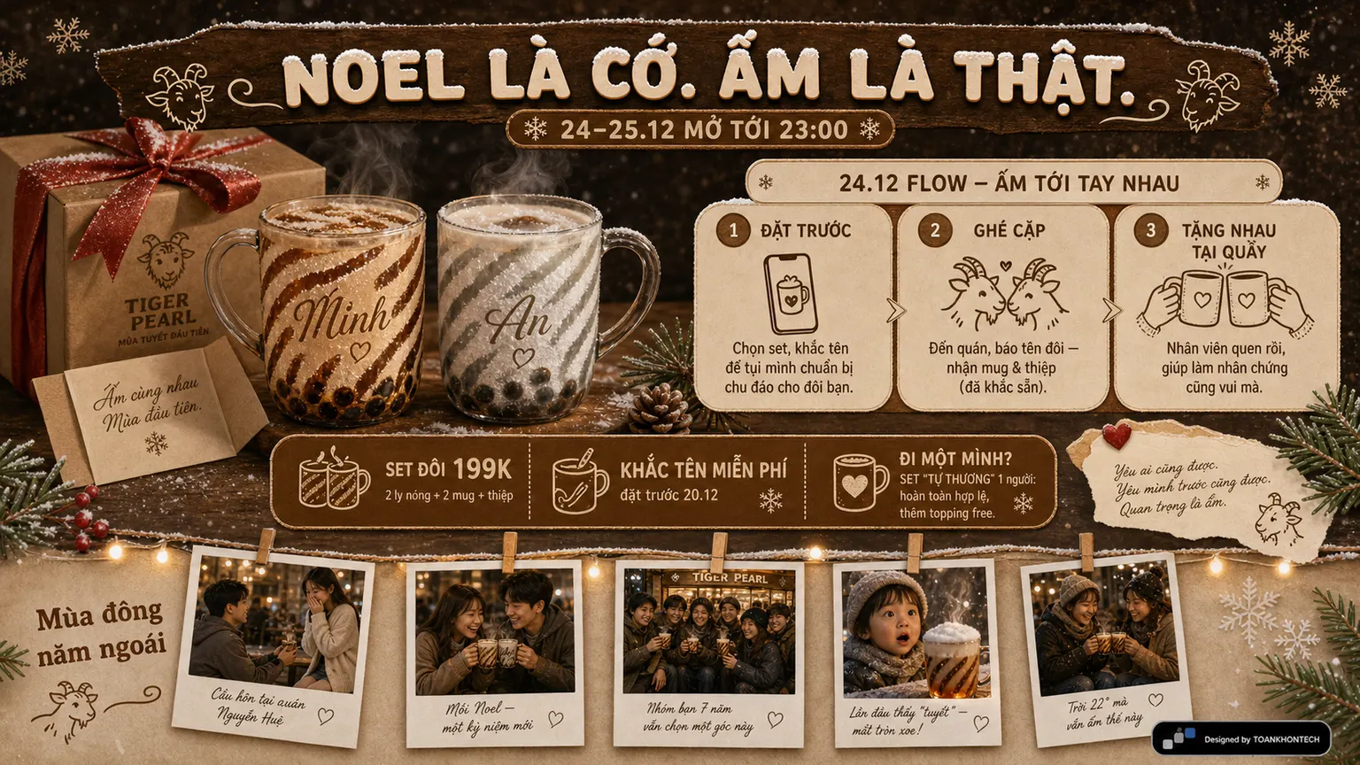 TIGER PEARL · WINTER website concept artboard focused on noelpairs