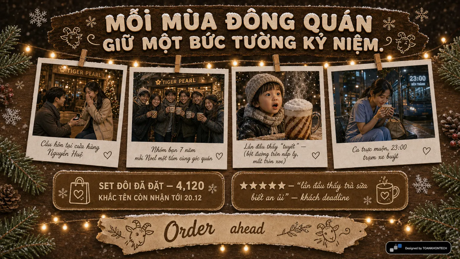 TIGER PEARL · WINTER website concept artboard focused on proof