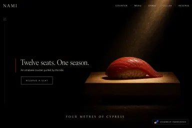 NAMI — An omakase counter guided by the tide.